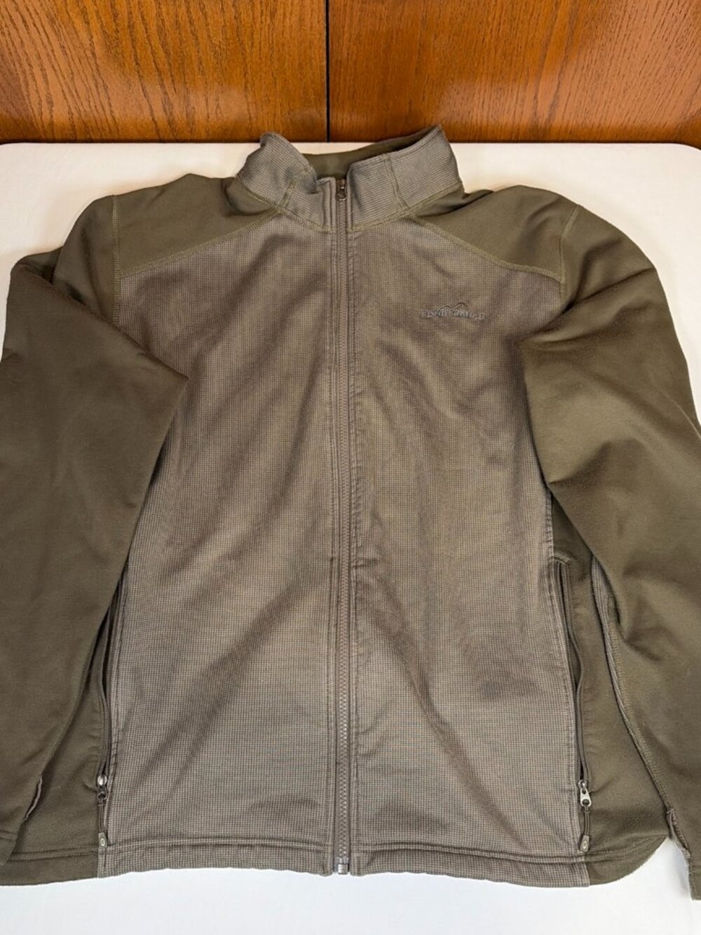 Eddie Bauer Soft Shell Jacket Men's L Tall Brown Olive